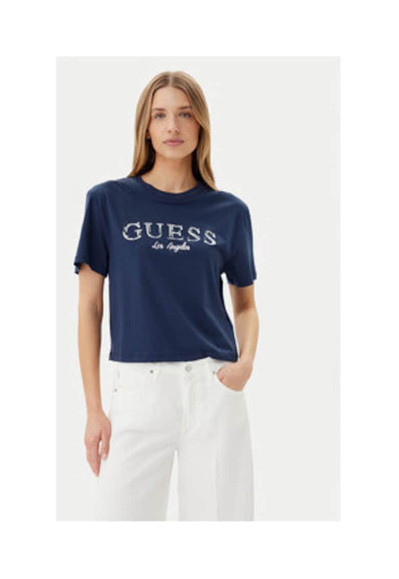 Oferte la Tricou eco-friendly cu guler rotund - Bleumarin