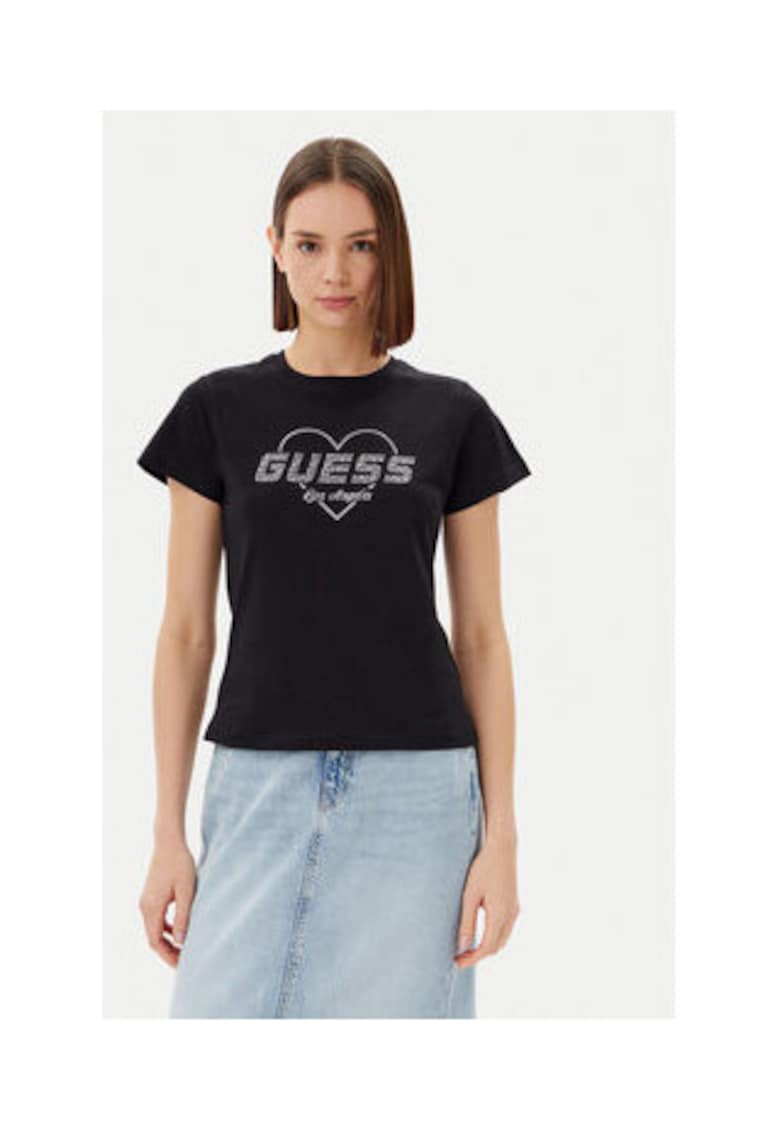 Oferte la Tricou eco-friendly cu guler rotund - Negru