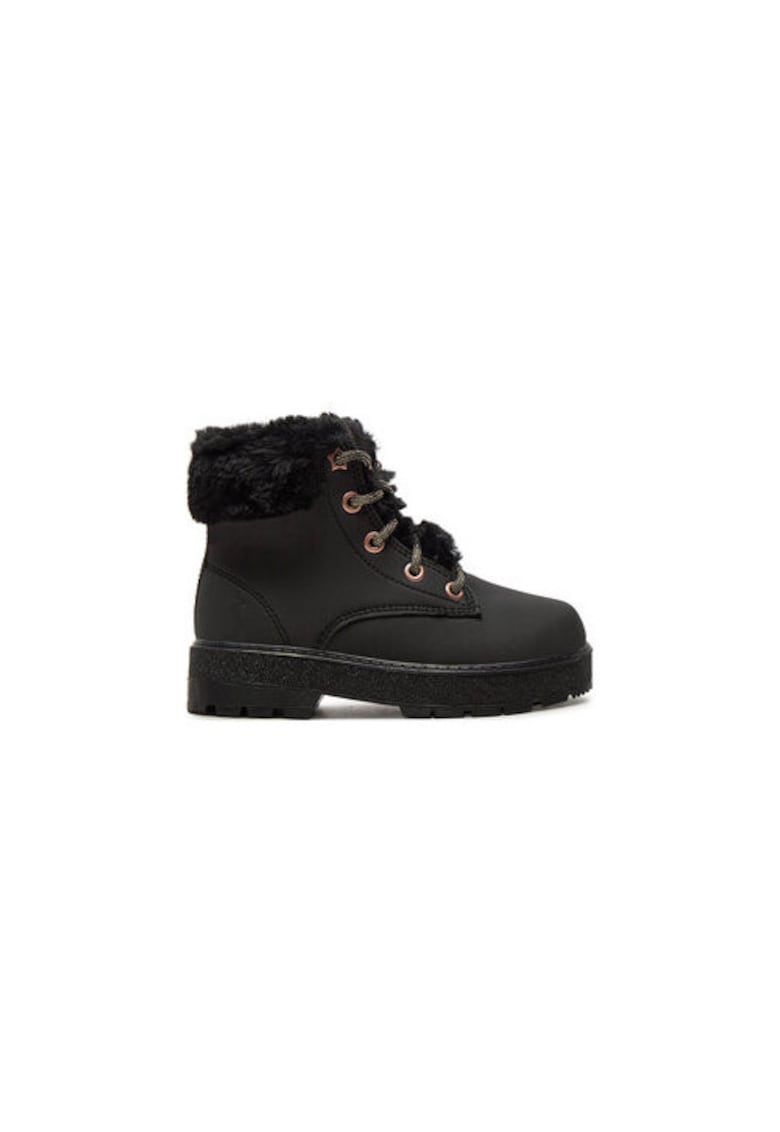 Oferte la Ghete de piele ecologica cu garnituri de blana sintetica Street Glitz