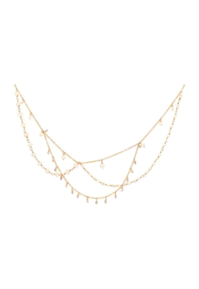 Oferte la Colier din aur filat de 14k/20 - decorat cu perle de cultura - safire si labradorite