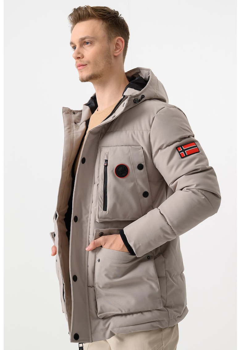 Oferte la Geaca cu vatelina si gluga Albert - Maro nisip