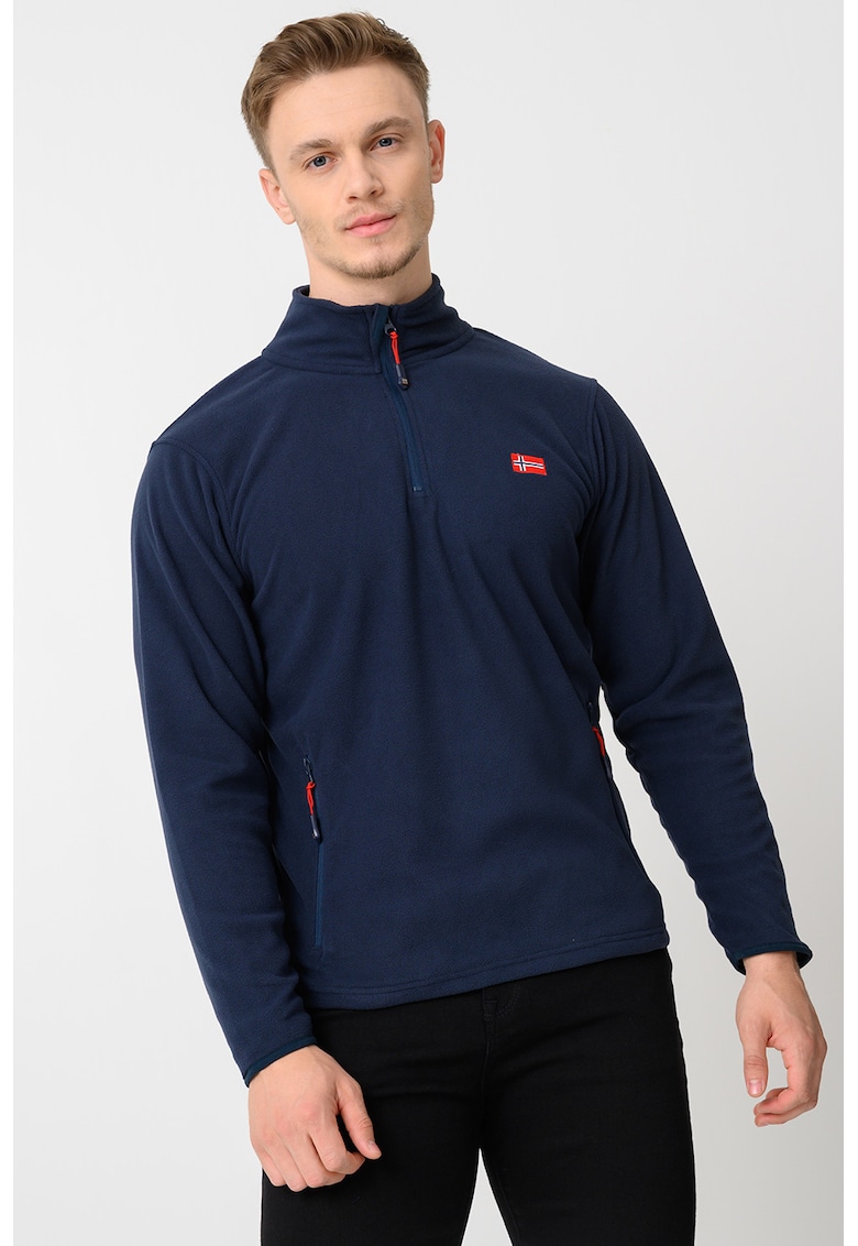 Oferte la Bluza de trening slim fit cu fermoar Ulysse - Bleumarin