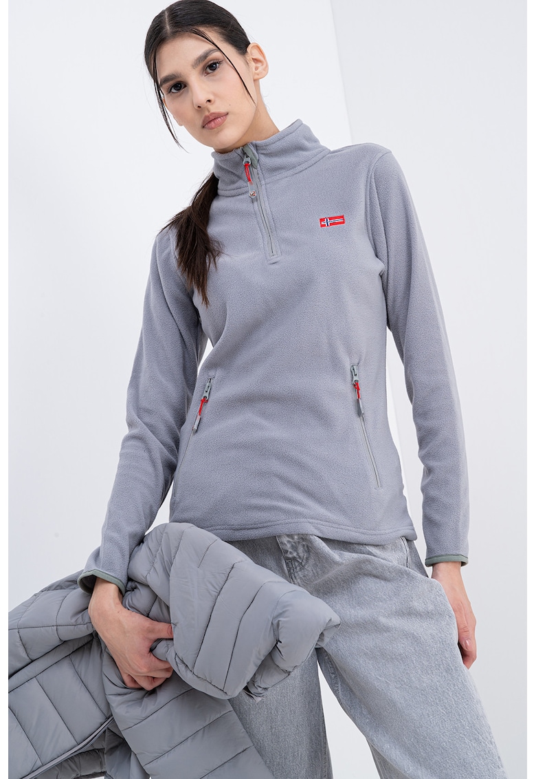 Oferte la Bluza de trening slim fit cu fermoar Ulyssia - Gri cenusiu