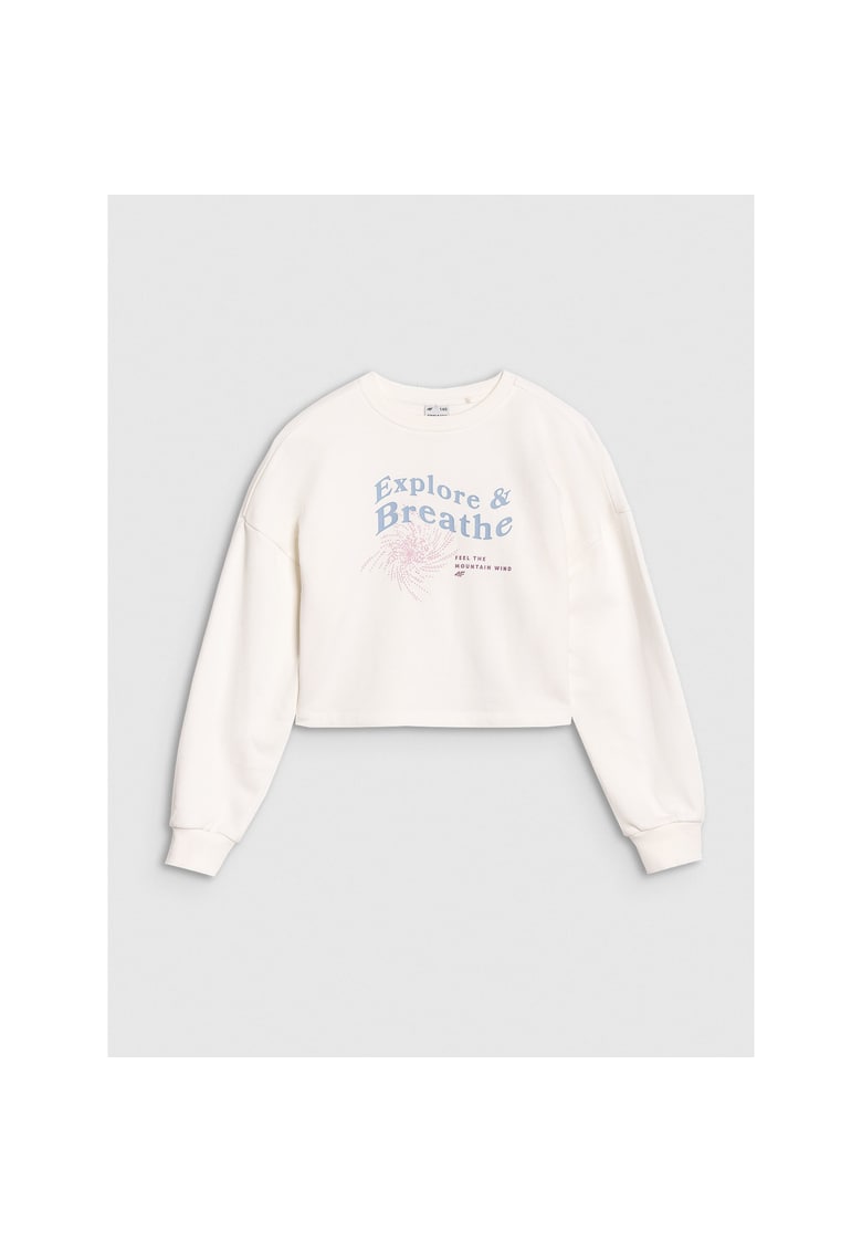 Oferte la Hanorac copii  pentru fete - stil sportiv - alb - bumbac