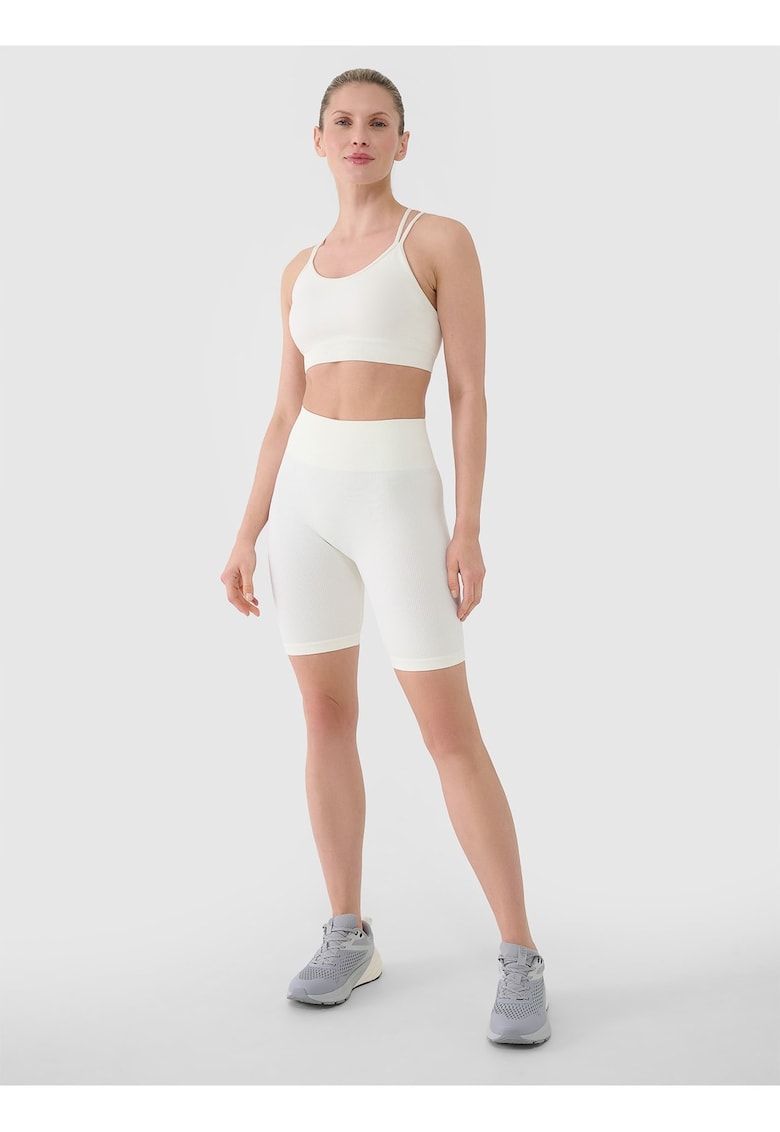 Oferte la Colanti de antrenament  slim - talie inalta - tehnologie 4FDry - alb - material sintetic