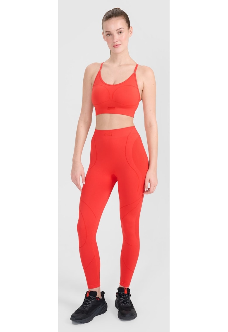 Oferte la Colanti de antrenament  slim fit - talie inalta - rosii - material durabil