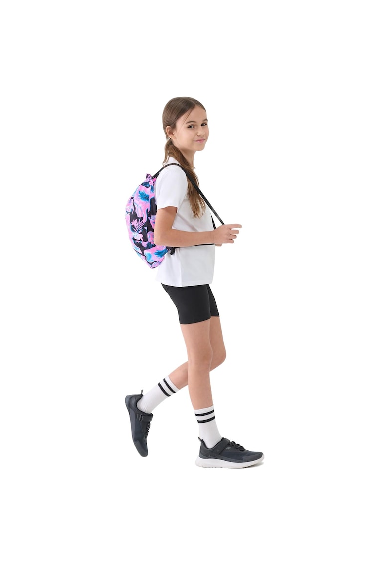 Oferte la Set sport  pentru fete - tricou/pantaloni scurti/rucsac - bumbac - multicolor