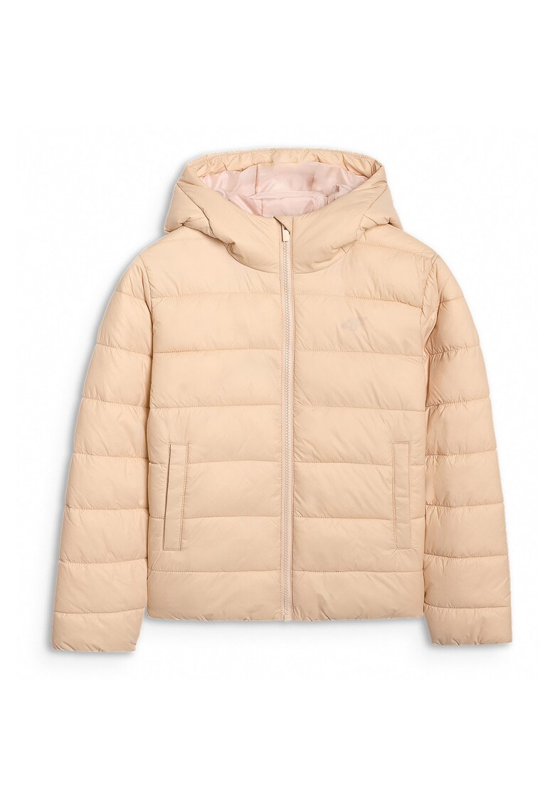 Oferte la Geaca Puf Fete  Junior - Matlasata - Hidrofoba - Bej - Marime 128