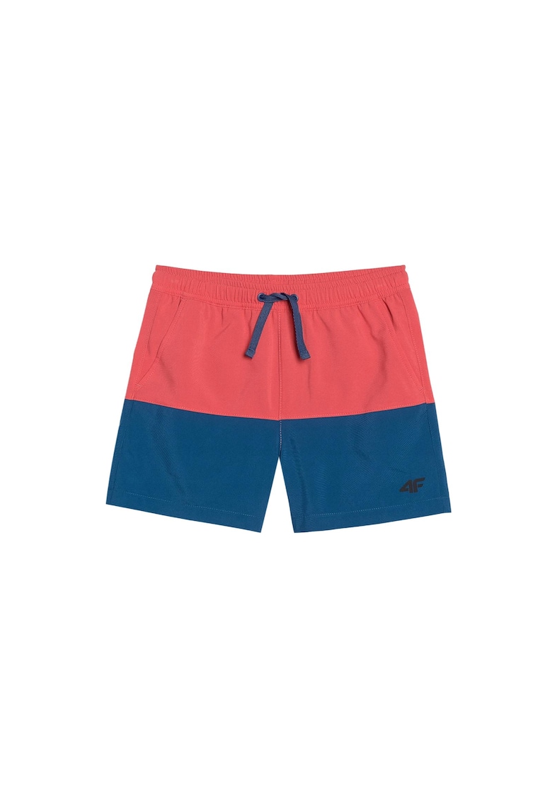 Pantaloni scurti de plaja baieti  poliester - rosu/albastru