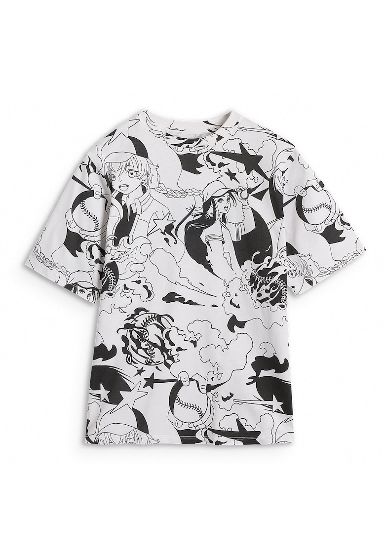 Oferte la Tricou Oversize Fete  Multicolor Bumbac - 48934 - Multicolor