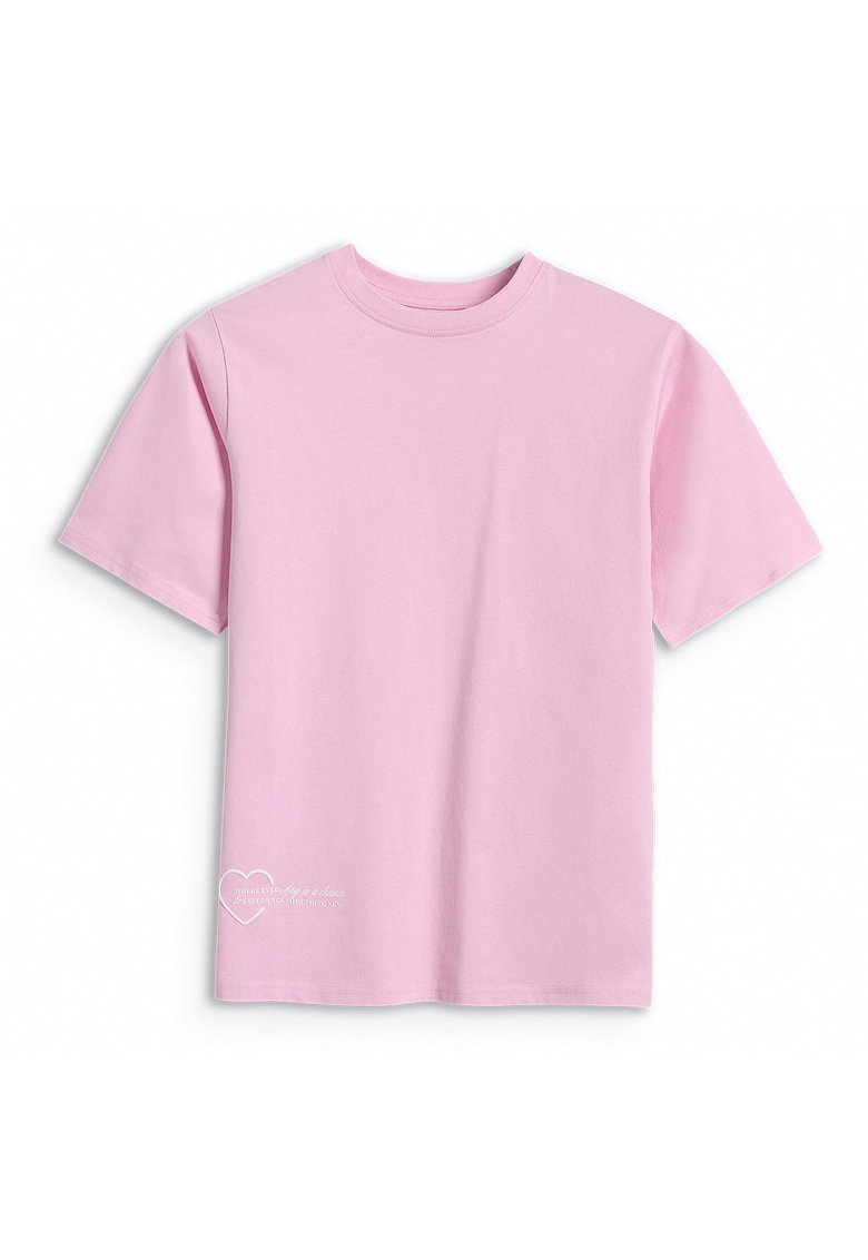 Oferte la Tricou Oversize  Bumbac - 45379 - Roz pal