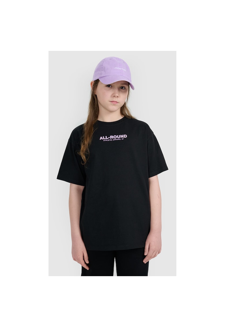 Oferte la Tricou Oversize Fete  Bumbac - 49123 - Negru