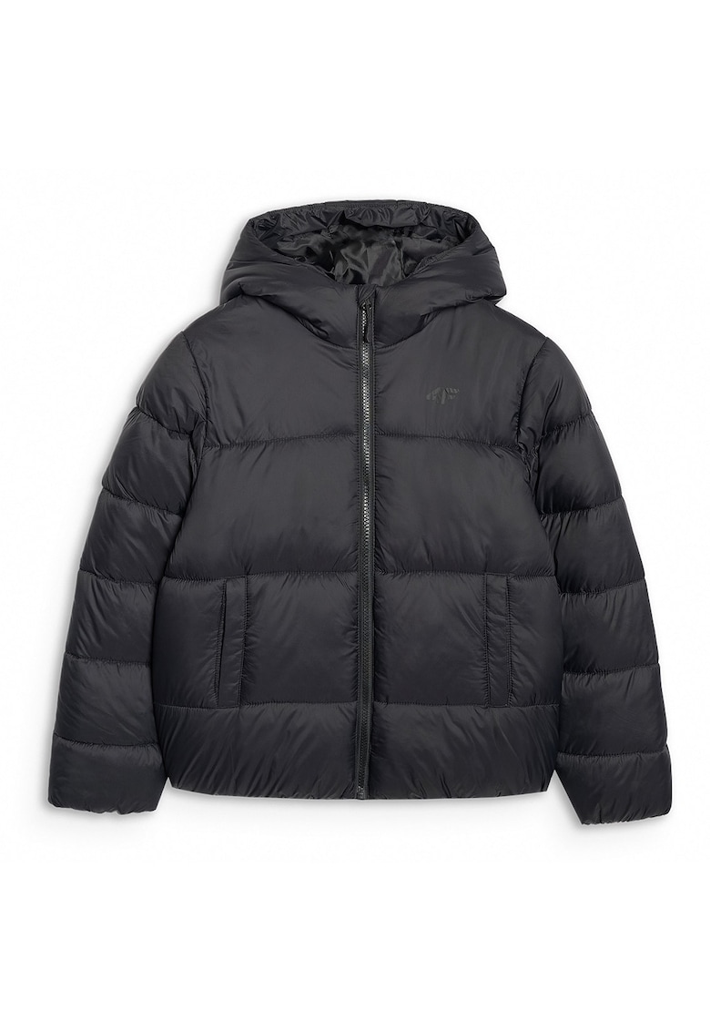Oferte la Geacă Matlasată Copii -  pentru Băieți - Poliamida - Negru Intens - Confort Termic - 128cm