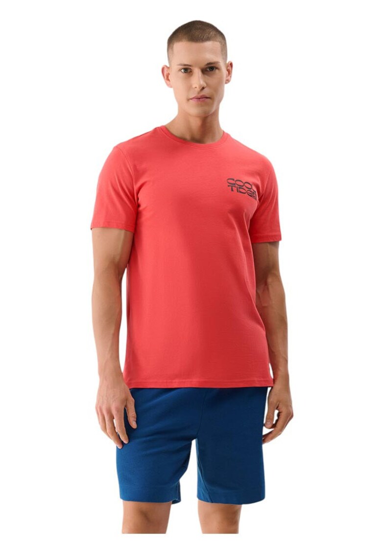 Oferte la Tricou cu maneca scurta -  barbati - corai - bumbac