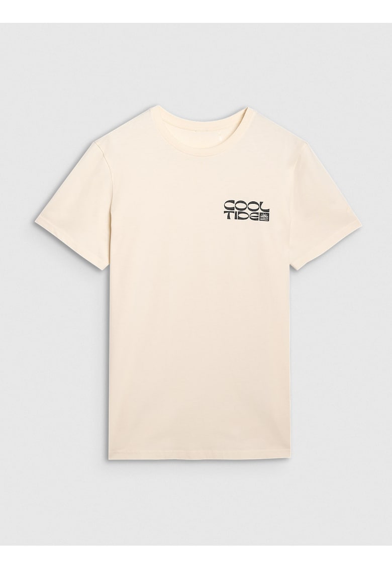 Oferte la Tricou Barbati  SPORTSTYLE - Ecru - Regular Fit - Imprimeu "Cool Tide" -