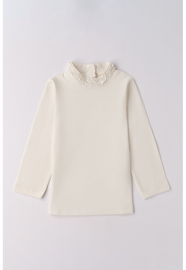 Oferte la Bluza cu guler cu volane - Crem