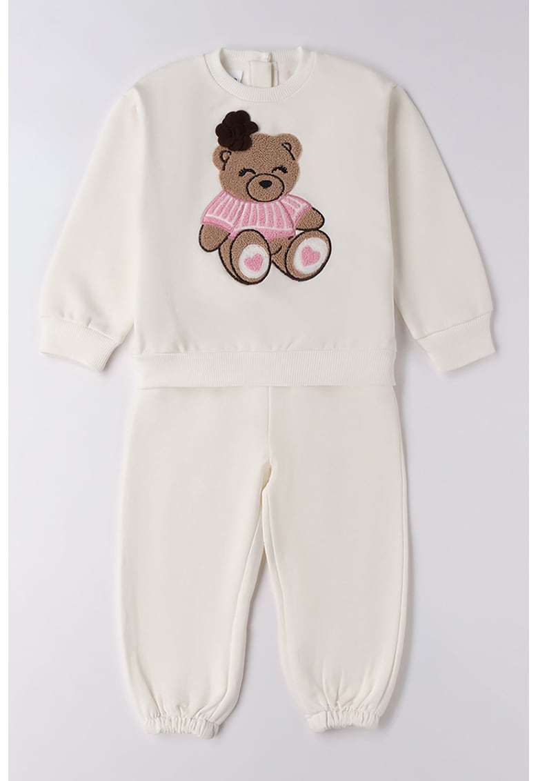 Oferte la Set de bluza si pantaloni de trening - Maro/Crem
