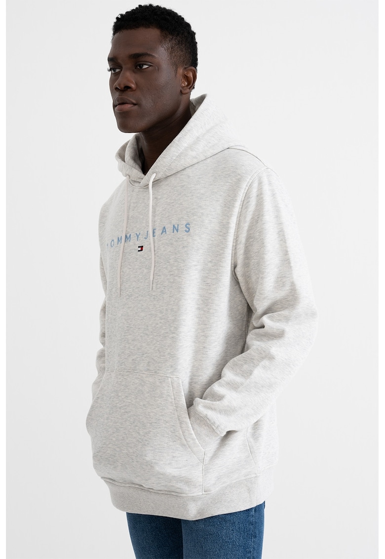 Oferte la Hanorac din amestec de bumbac cu logo brodat - Gri melange