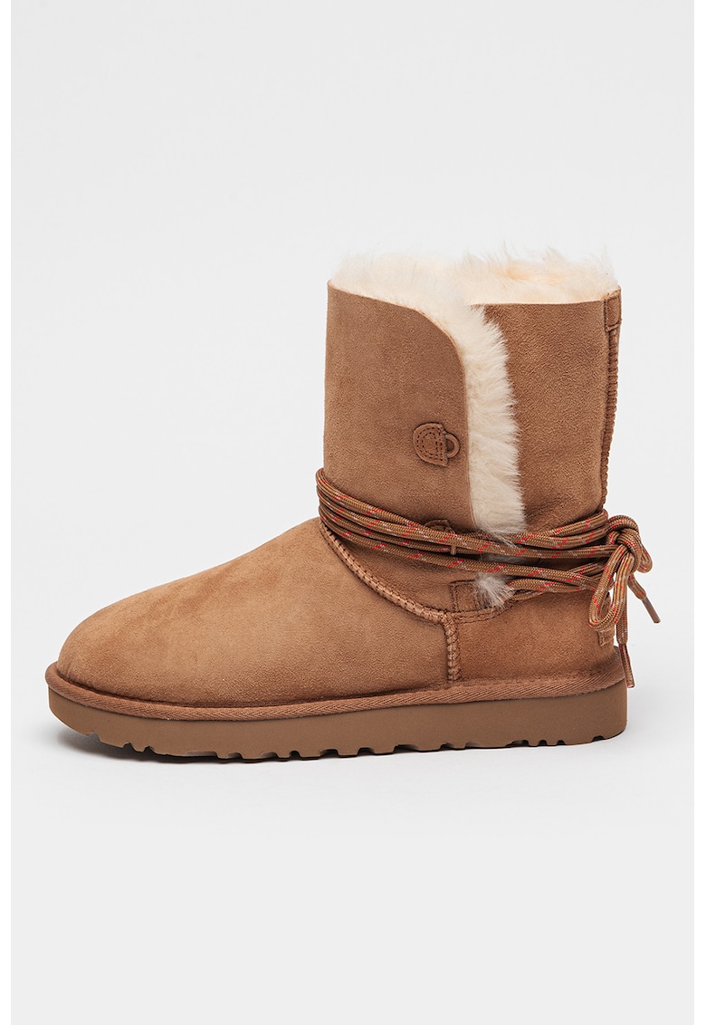 Ghete din piele intoarsa Bailey - Caramel