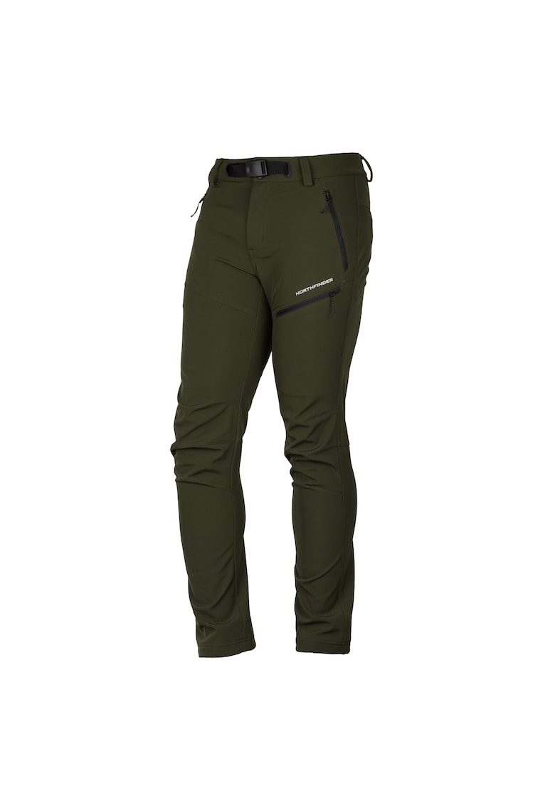 Oferte la Pantaloni cu o curea ajustbila pentru drumetii Blazej - Verde inchis