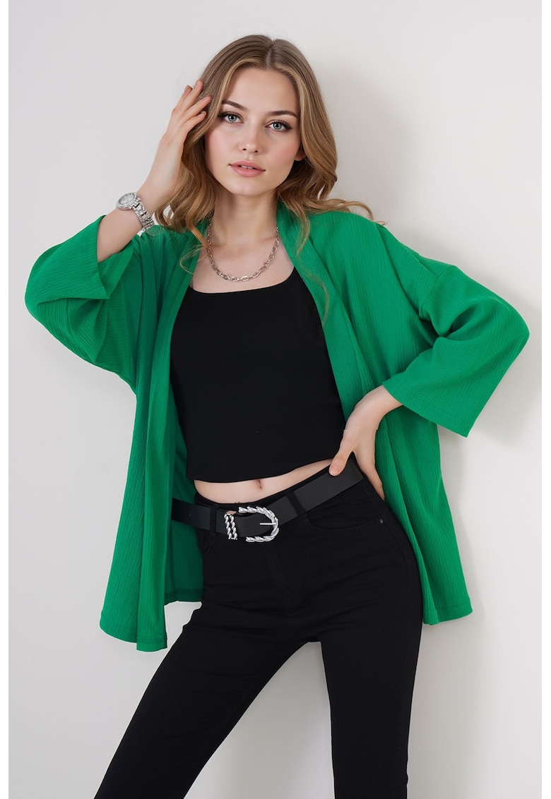 Oferte la HiCCUP - Kimono texturat - Verde - Verde