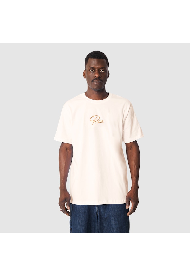 Oferte la Tricou unisex cu logo brodat - Crem
