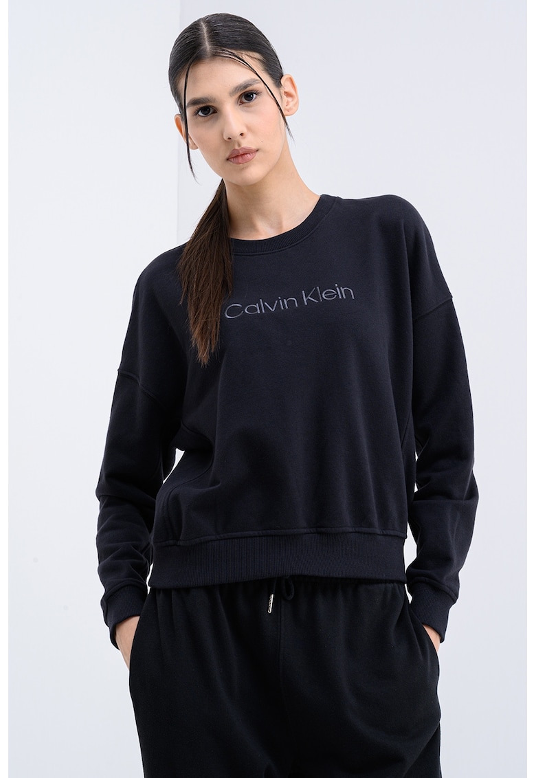 Oferte la Bluza de trening de casa din amestec de bumbac - Negru