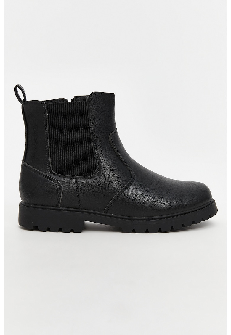 Oferte la Ghete Chelsea de piele ecologica - Negru