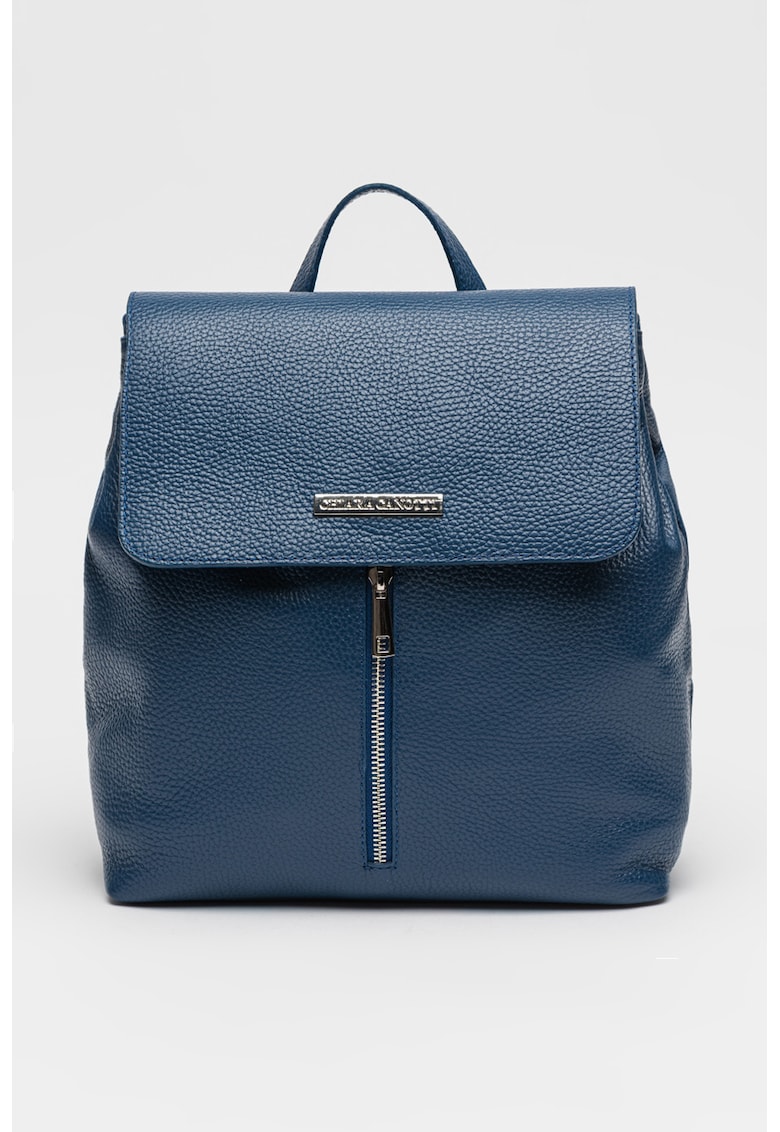 Oferte la Rucsac din piele cu buzunar exterior - Bleumarin