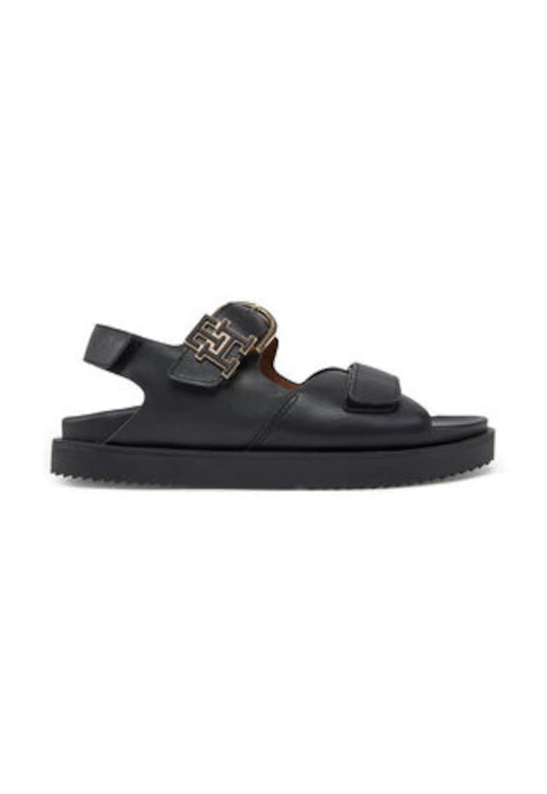 Sandale dama -  piele naturala - negru - Negru