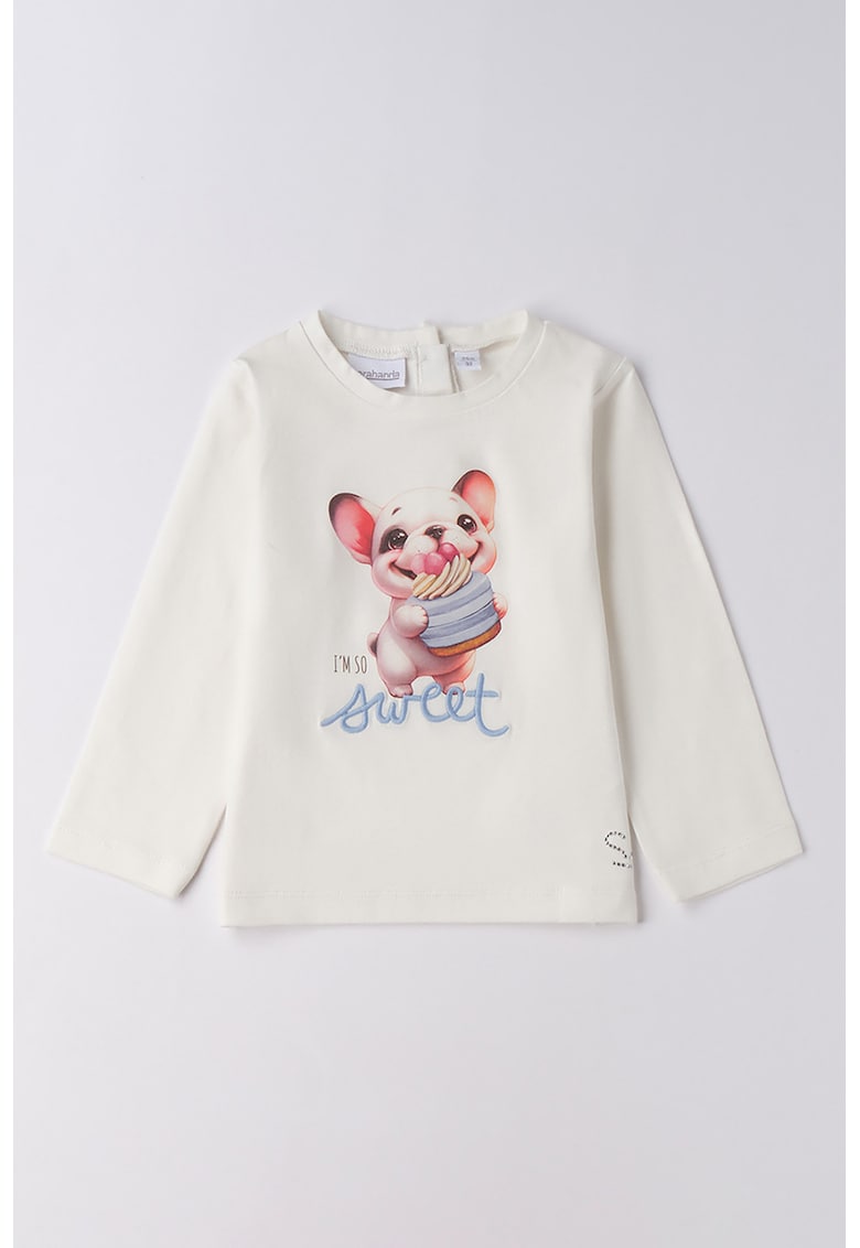 Oferte la Bluza cu imprimeu grafic - Alb fildes/Albastru lavanda/Roz pastel