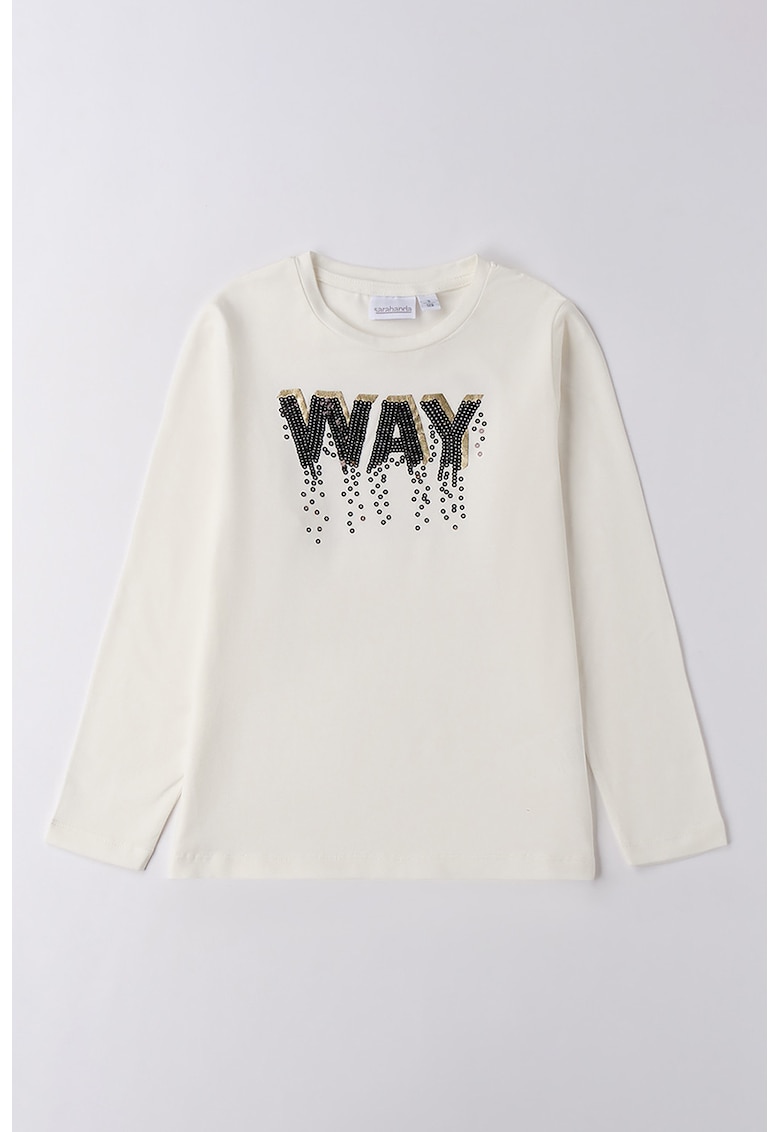 Oferte la Bluza cu paiete - Auriu/Alb fildes/Negru