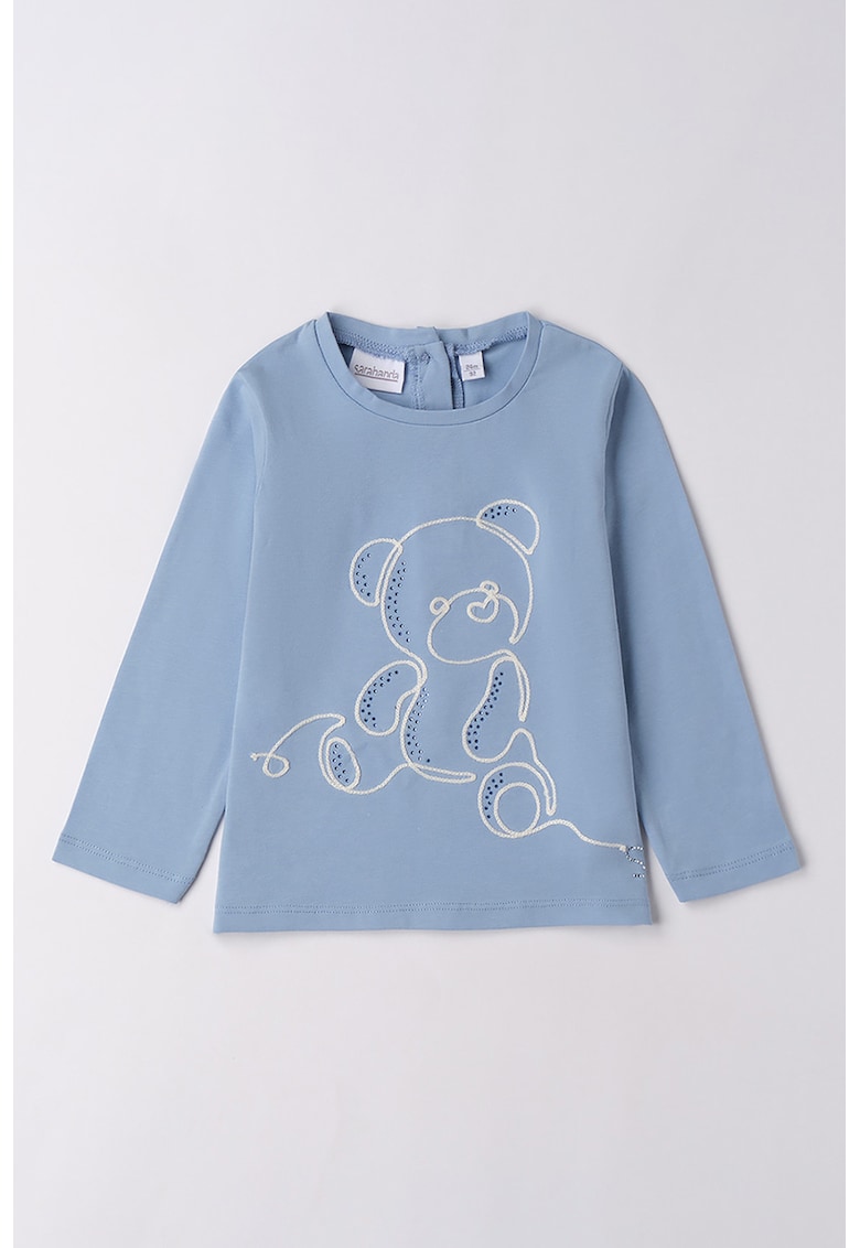 Oferte la Bluza cu strasuri - Alb/Albastru lavanda