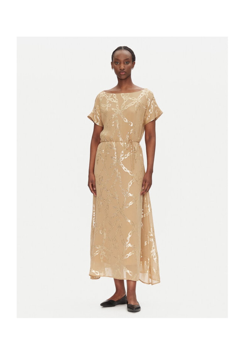 Oferte la Rochie dama  BBW4550 - Viscoza - Bej - Bej
