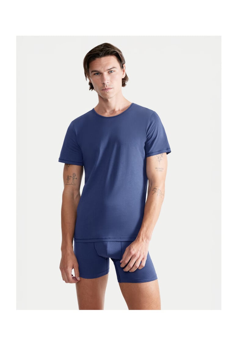 Oferte la Tricou barbati -  10222373 bumbac - Albastru