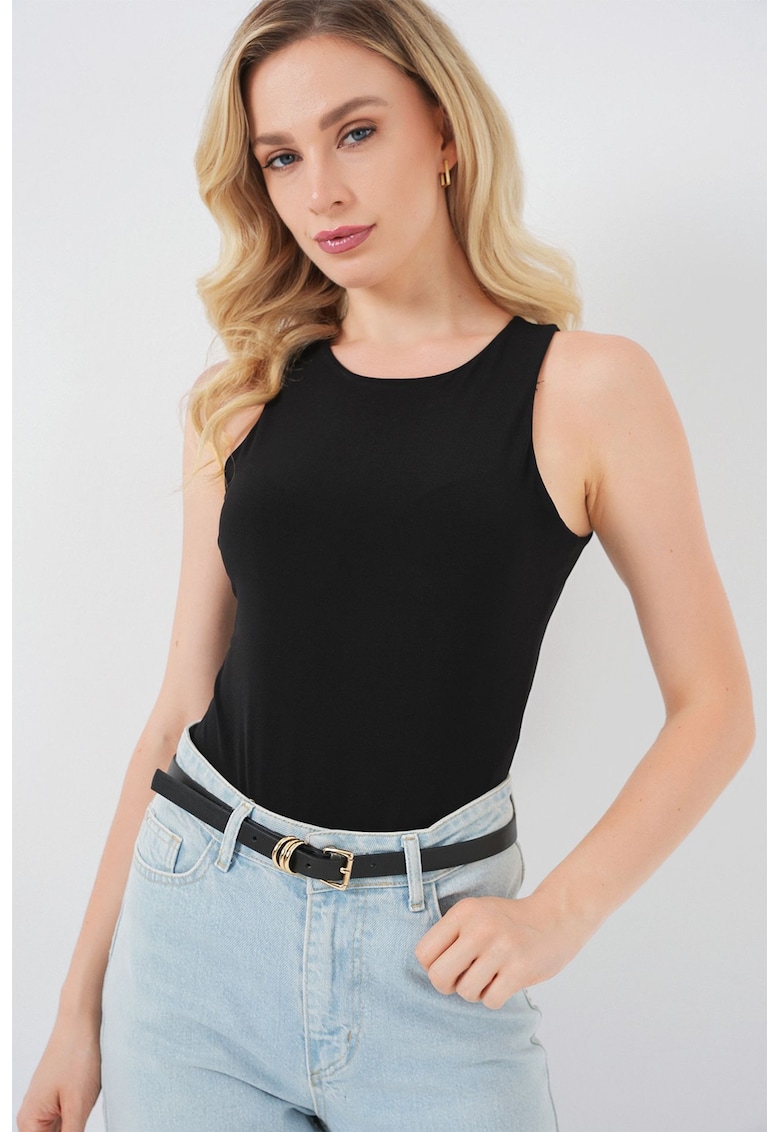Oferte la Body HiCCUP - fara maneci - guler rotund - negru - jerseu