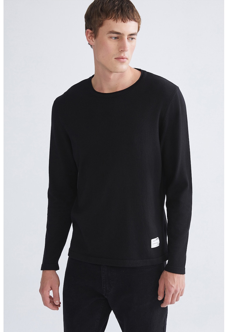 Pulover cu decolteu rotund - Negru