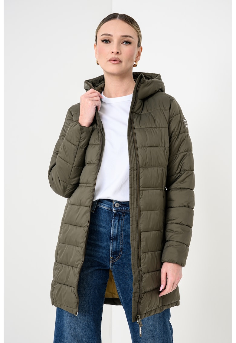 Oferte la Geaca cu buzunare laterale - Verde feriga