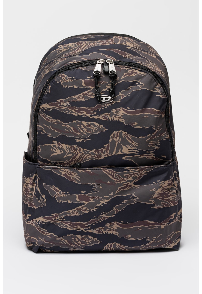 Oferte la Rucsac unisex din material textil - Verde/Maro/Bleumarin