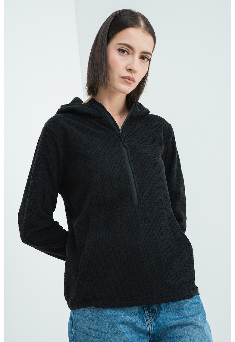 Oferte la Hanorac din fleece cu fermoar scurt Metraya - Negru