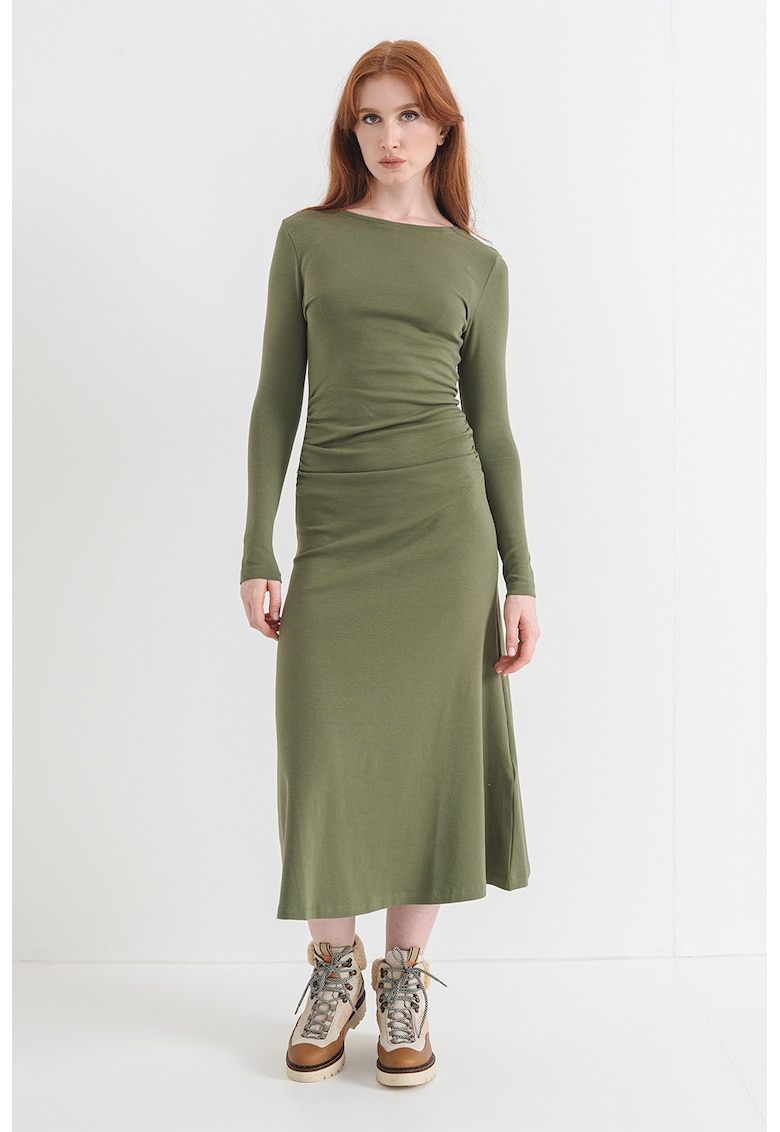 Oferte la Rochie lunga cambrata - Verde feriga