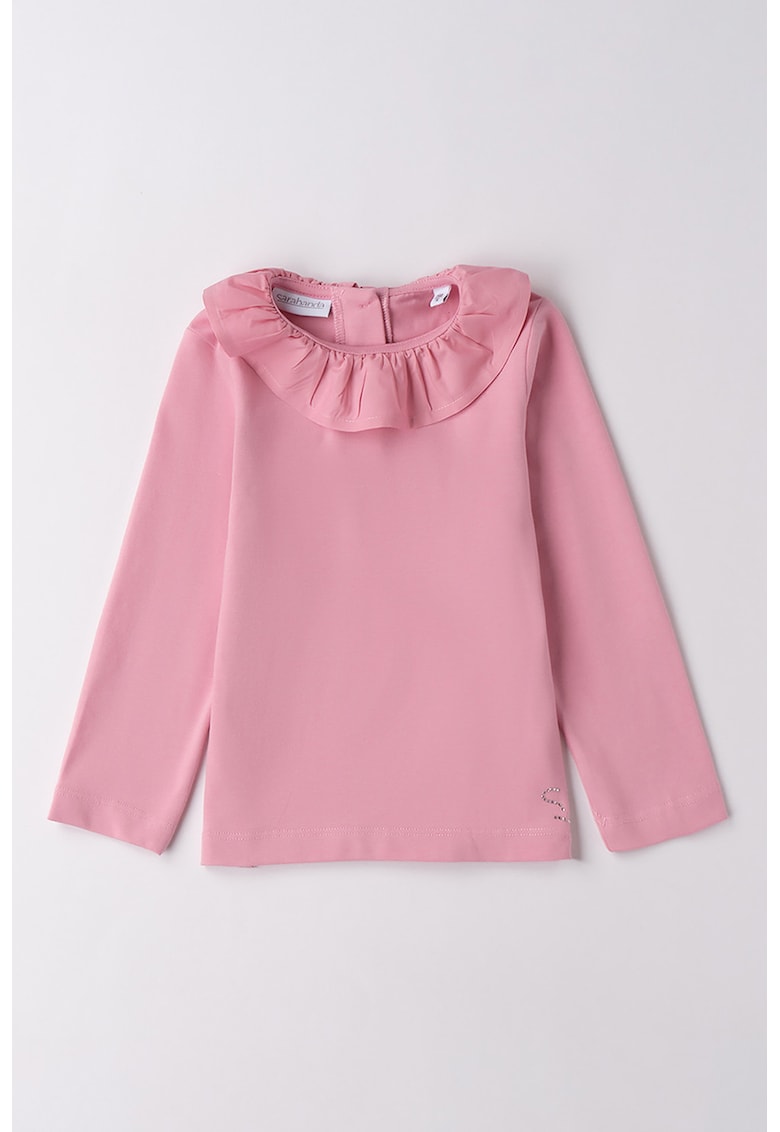 Oferte la Bluza cu guler cu volane - Roz