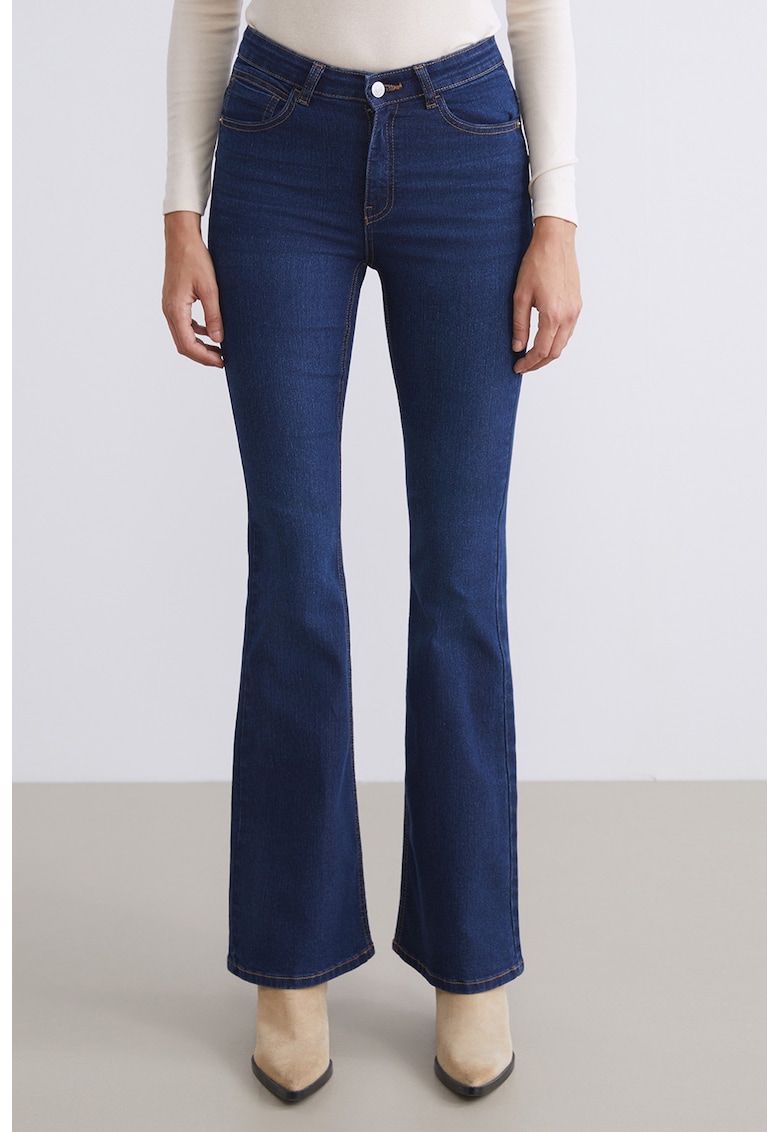 Oferte la Blugi slim-fitt cu talie medie - Bleumarin