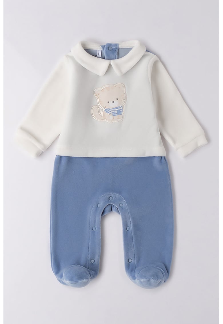 Oferte la Salopeta din amestec de bumbac - Alb/Albastru lavanda
