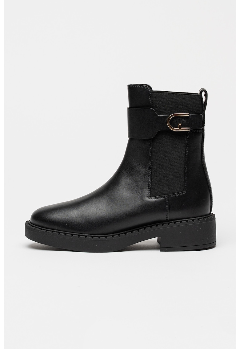 Oferte la Ghete Chelsea din piele New Legacy - Negru