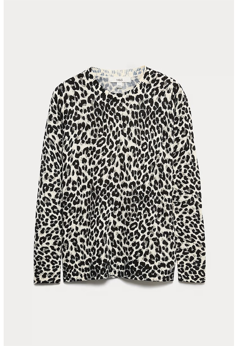 Oferte la Pulover cu animal print - Negru/Crem