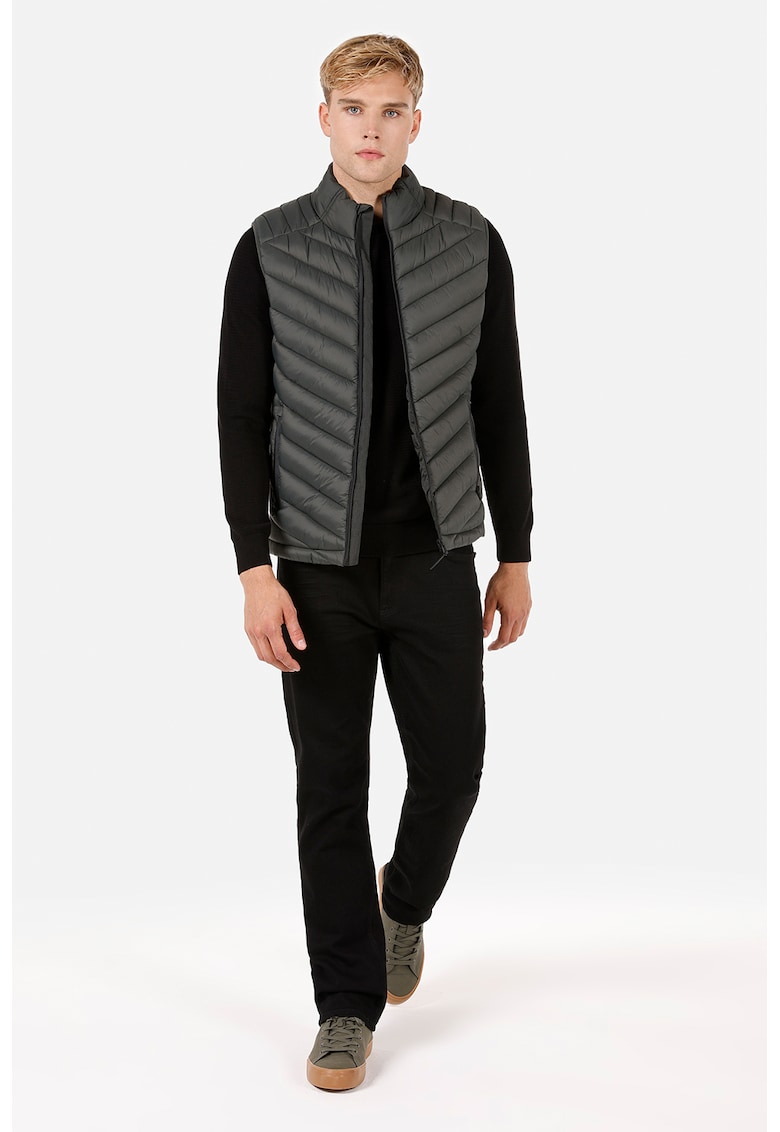 Oferte la Vesta slim-fit cu fermoar - Kaki