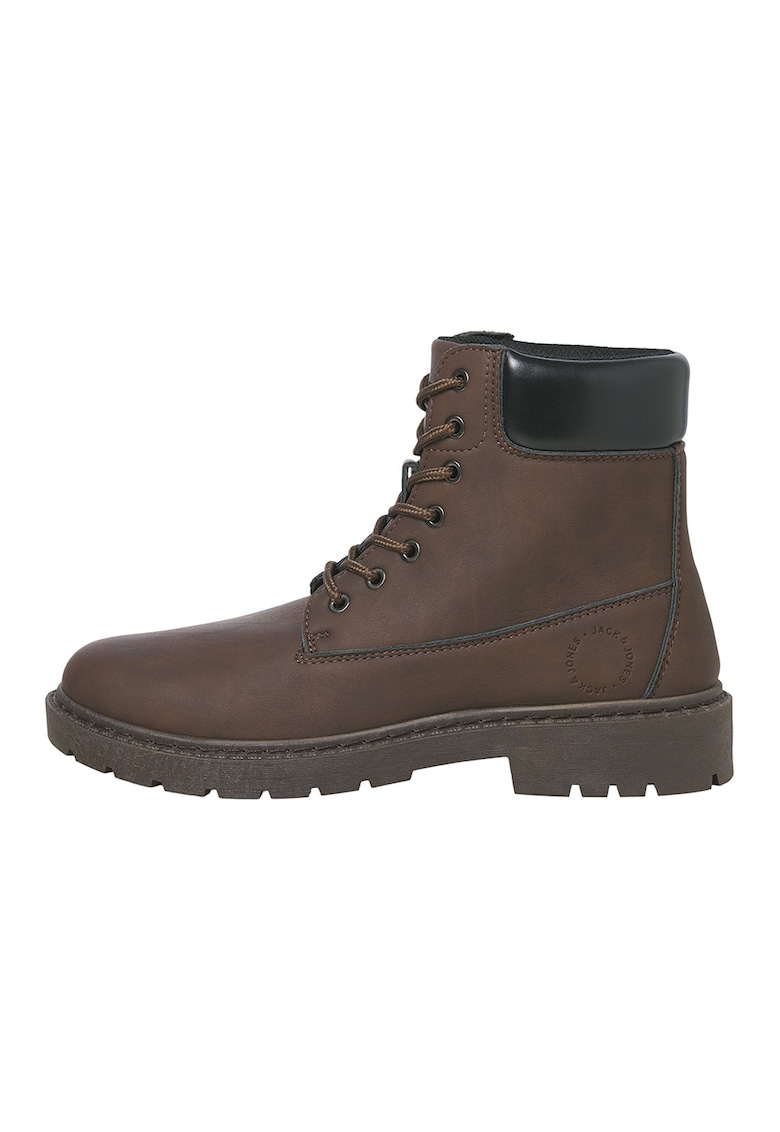 Oferte la Ghete de piele ecologica cu sireturi - Maro