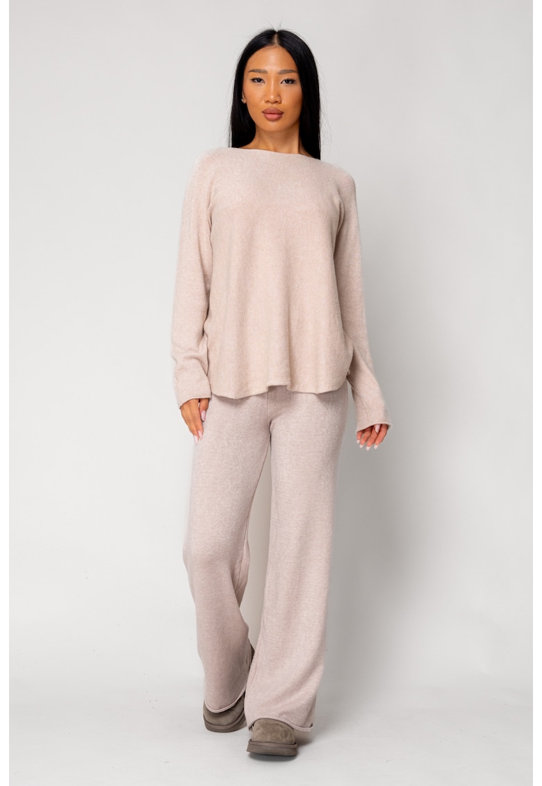 Oferte la Set Vellera Pulover si Pantalon lung Beige 18293 - Bej