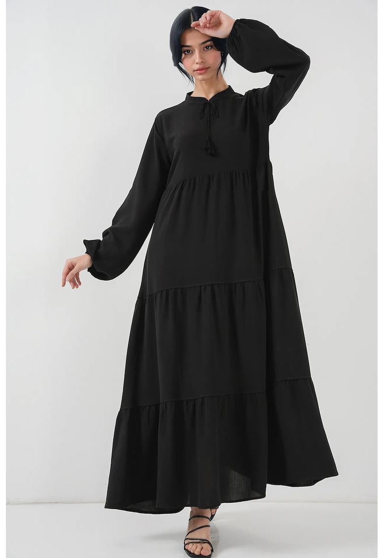 Oferte la Rochie maxi HiCCUP din viscoza cu funda - neagra - eleganta - confortabila